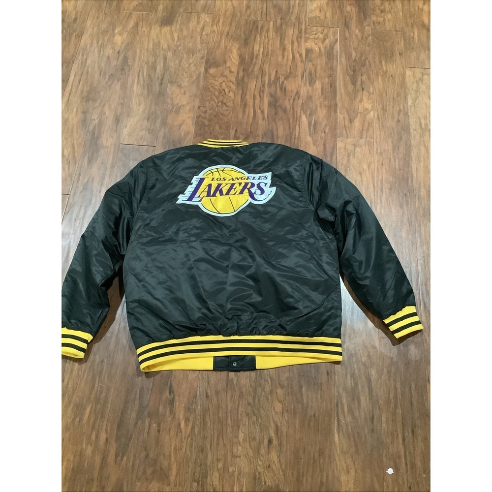 NBA Ultra Game L.A. Lakers Logo Stitched Yellow Jacket Size XLarge L $120 Retail